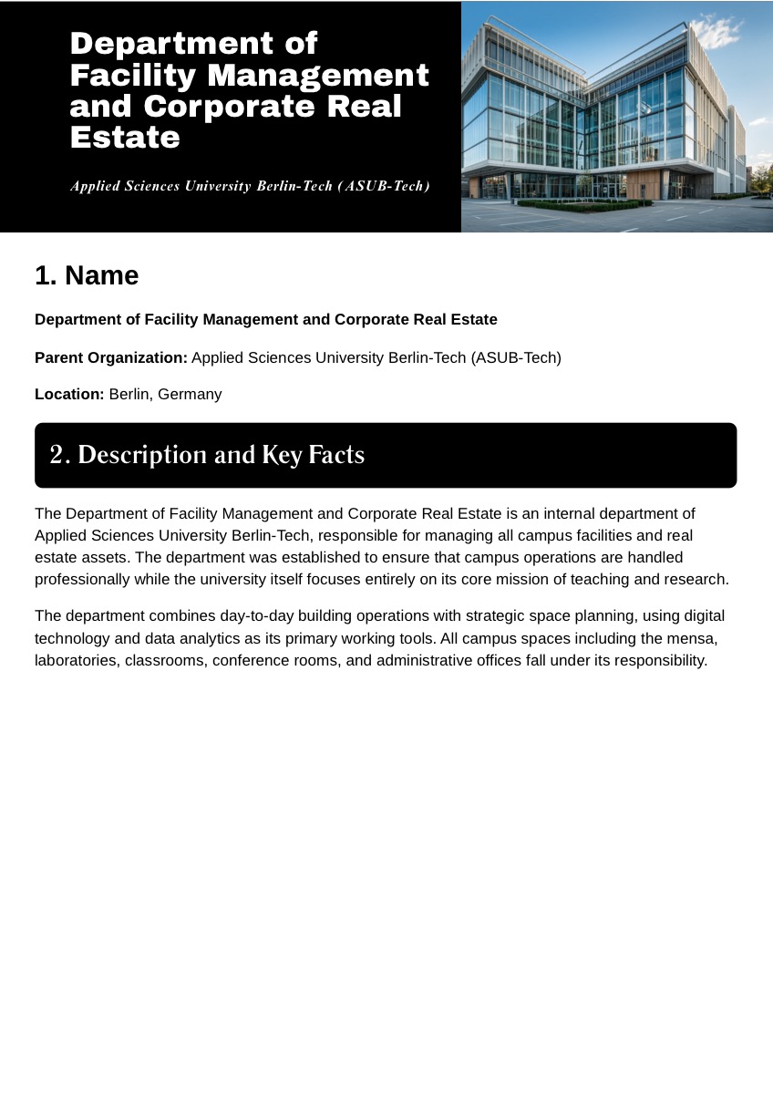Facility Management & CREM